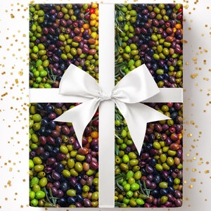 Olive Gift Wrap - Olive Wrapping Paper, Foodie Wrapping paper