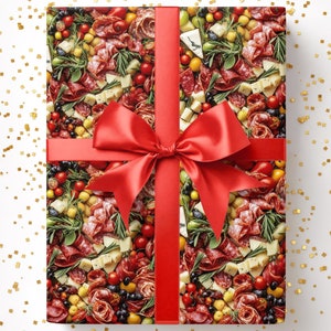 Charcuterie Wrapping Paper - Charcuterie Gift Wrap, Foodie Gift wrap