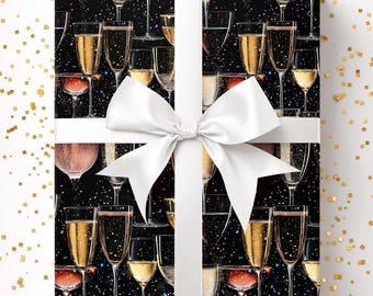 Champagne Gift Wrap: Sparkling Wine Wrapping paper