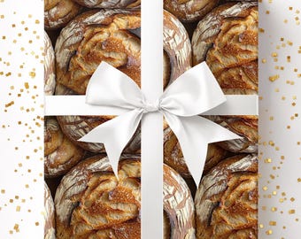 Sourdough Bread Wrapping Paper : Foodie Gift Wrap
