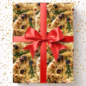 Garlic naan Wrapping Paper: Indian Food Gift Wrap, Foodie