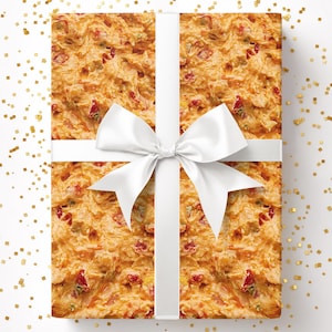 Pimento Cheese Gift Wrap - Pimento Cheese Wrapping Paper, Cheese Gift Wrap, Foodie Wrapping Paper