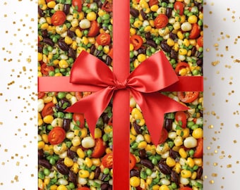 Succotash Wrapping paper: Vegetable Gift Wrap