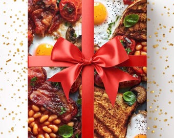 Full English Breakfast Wrapping Paper: Foodie Gift Wrap