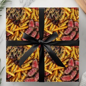 Steak Frites Wrapping paper: Foodie Gift Wrap