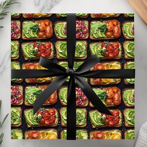 Avocado Toast Gift Wrap - Avocado Toast Wrapping Paper, Foodie Gift Wrap, Toast Gift Wrap