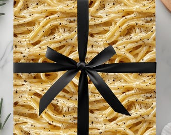 Cacio e Pepe Wrapping paper: Pasta Gift Wrap, Italian Food
