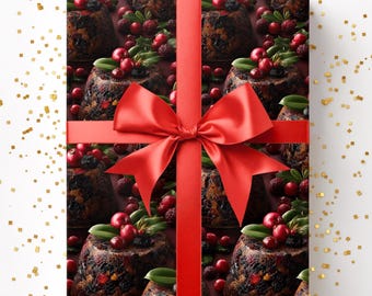 Christmas Pudding Gift Wrap: Holiday Figgy Pudding Wrapping Paper