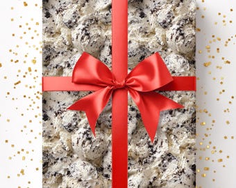Cookies and Cream Ice cream Wrapping paper: Foodie Gift Wrap