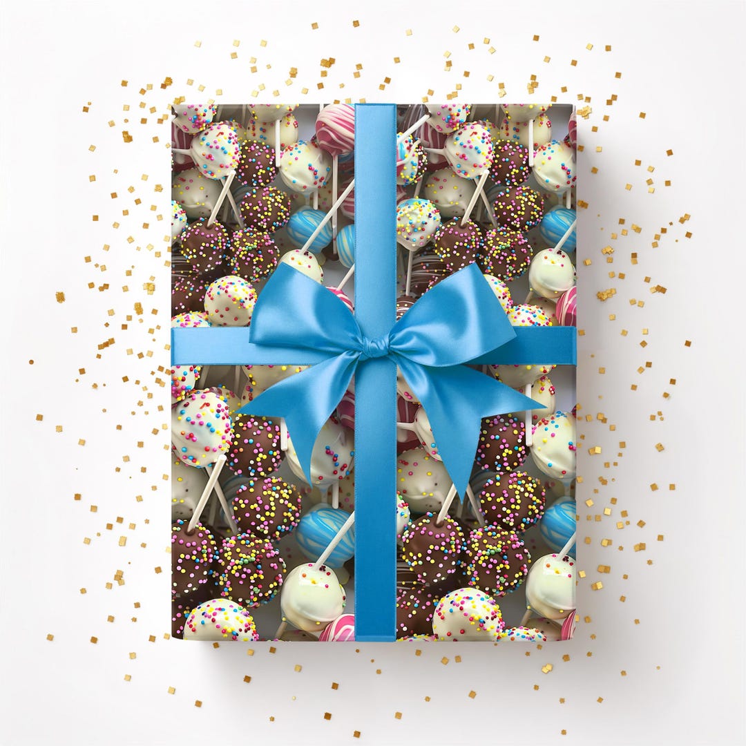 Pop Wrapping Cake Pop Wrapping Paper: Cake Gift Wrap - Etsy