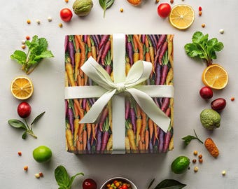 Carrot Wrapping Paper: Vegetable Gift wrap
