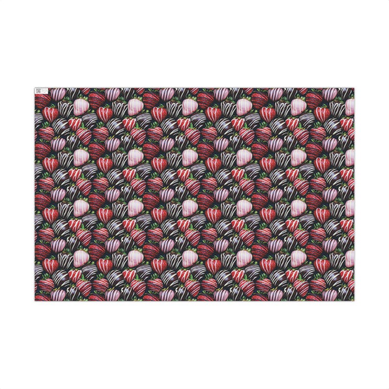 Chocolate covered Strawberries Wrapping Paper: Valentines Gift Wrap, Foodie image 10