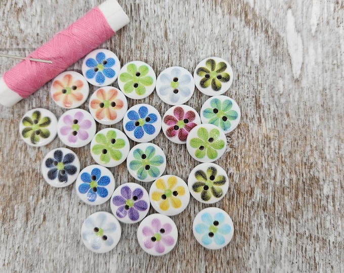 Baby Sweater Buttons, Wooden Button, Painted Rim, Cute Children Buttons ...
