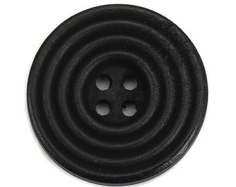 Black wooden buttons for knitting, Decorative Wood button for Coats, Sewing, 25mm, 1 inch, Sets of  10