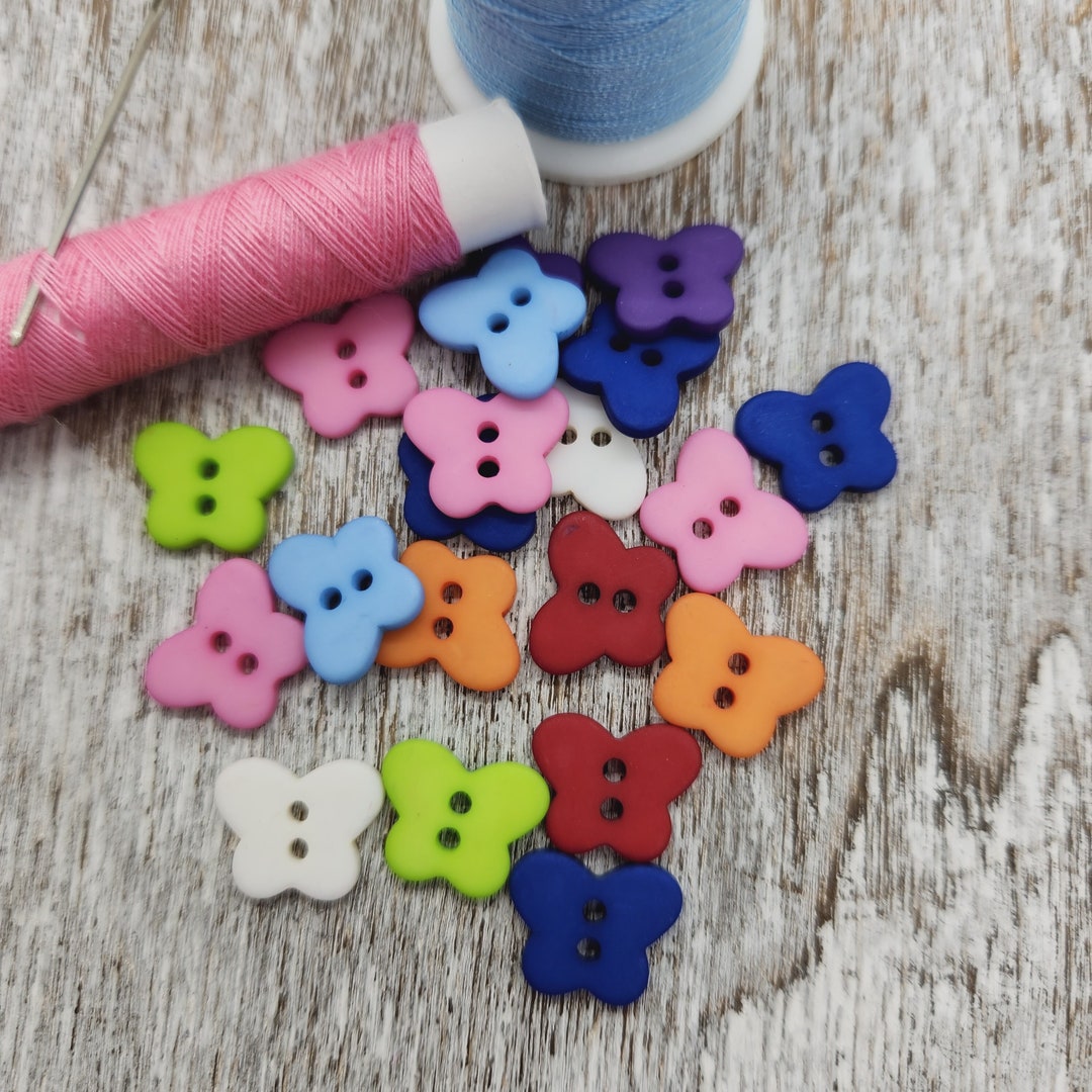 Butterfly Shaped Buttons, Doll Clothes Buttons, Baby Sweater Buttons