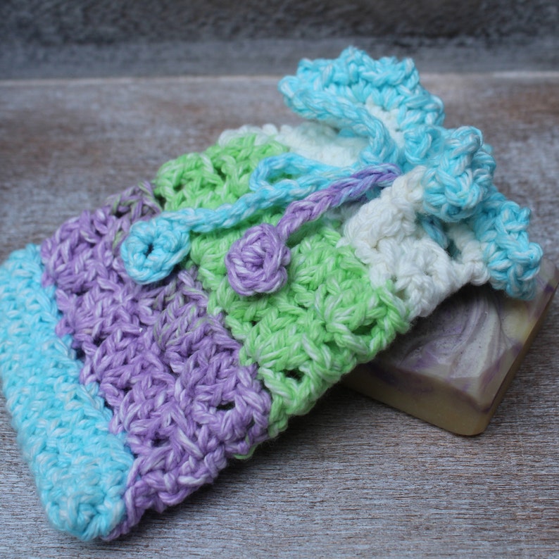 crochet soap pouch