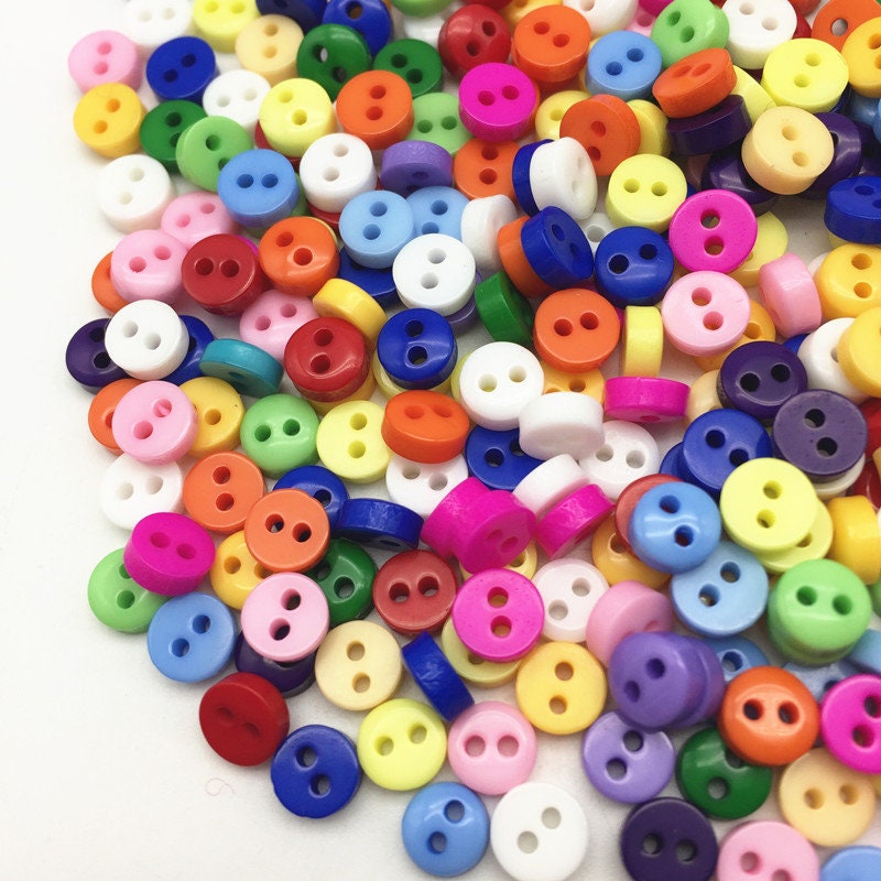 1/4 6mm Tiny Buttons Mini Micro Buttons for Small Doll Clothes