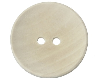 Large natural wooden buttons, Buttons for jackets and sweaters, 30mm, 3cm, 1 1/8", 2 holes, Set of 5 or 10