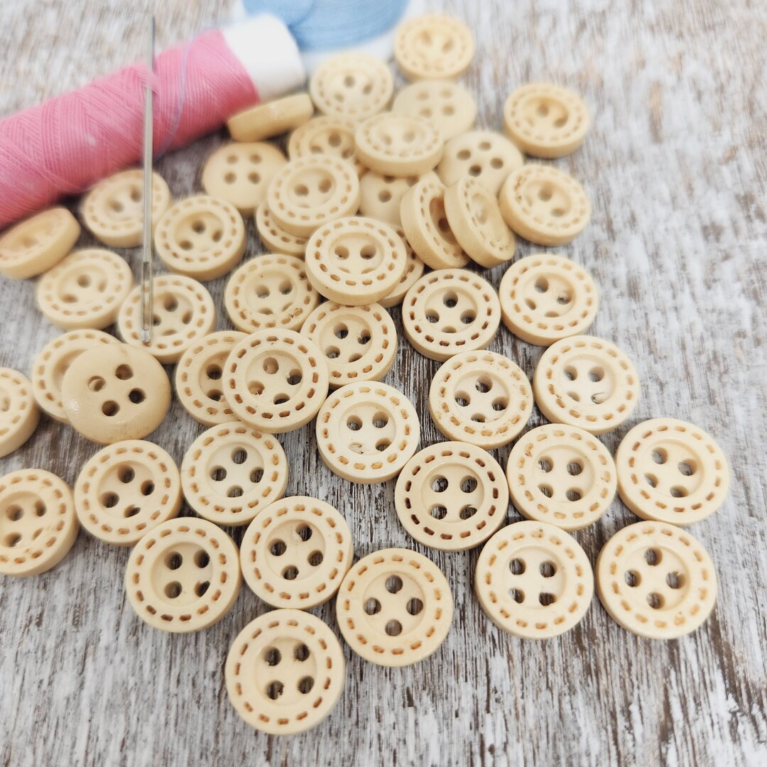 Small Wooden Buttons, Doll Clothes Buttons, Baby Sweater Buttons, Wood
