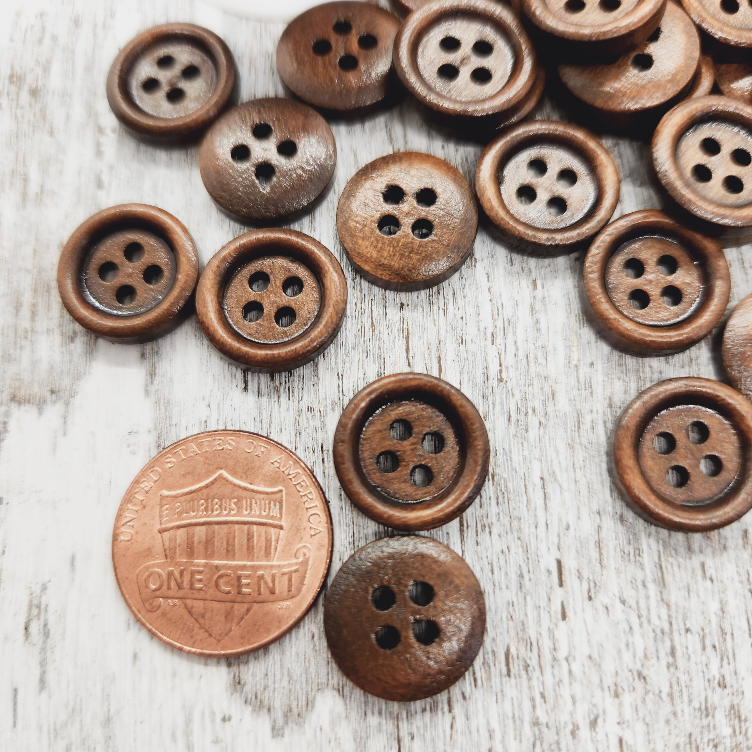 Shirt Buttons, Brown Wood Buttons, 13mm, 1/2, Baby Sweater Buttons