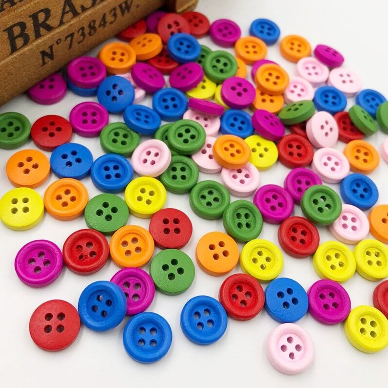 Mixed Colors Small Buttons Cute Children Buttons Baby Etsy