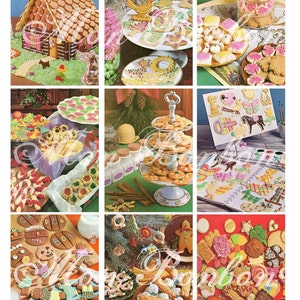 Digital Download Vintage Retro Cookies Cookbook Collage Sheet - DIY Printables - INSTANT DOWNLOAD