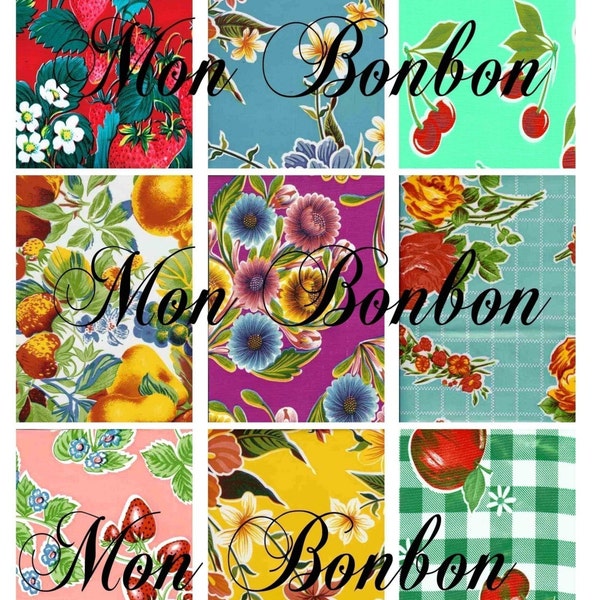 Vintage Retro Oilcloth Backgrounds Collage Sheet for pendants, soldering, charms, supllies  ATC  size 2.5 x 3.5 inches or 1x1 inch ACEO zne