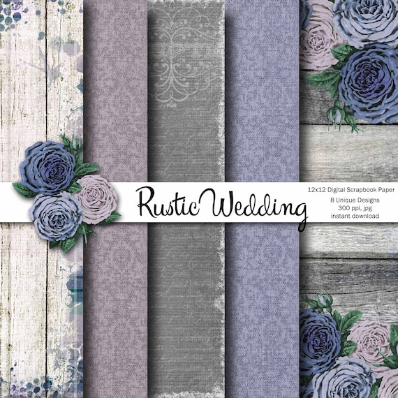 Rustic Wedding Assorted 12 x 12 Paper Pack
