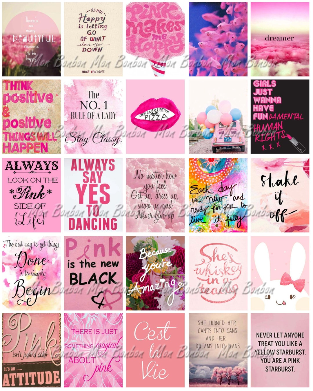 Pink Printable Life Planner Sticker Sheet DIY Print at Home Pink ...