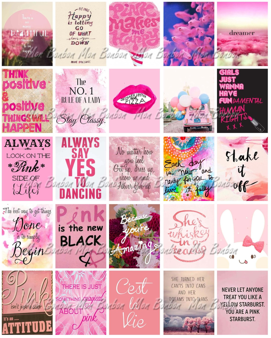 Pink Printable Life Planner Sticker Sheet - DIY Print at Home - Pink ...