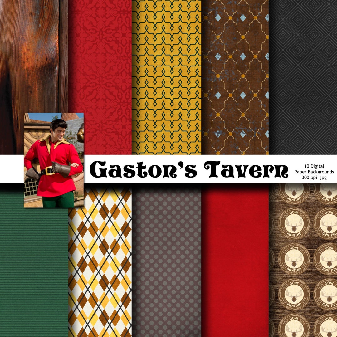 Gaston Inspired 12x12 Digital Paper Backgrounds for Digital