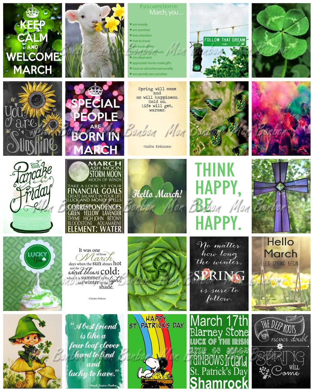 March Planner Printable Sticker Sheet - DIY Print at Home - Fits Erin ...