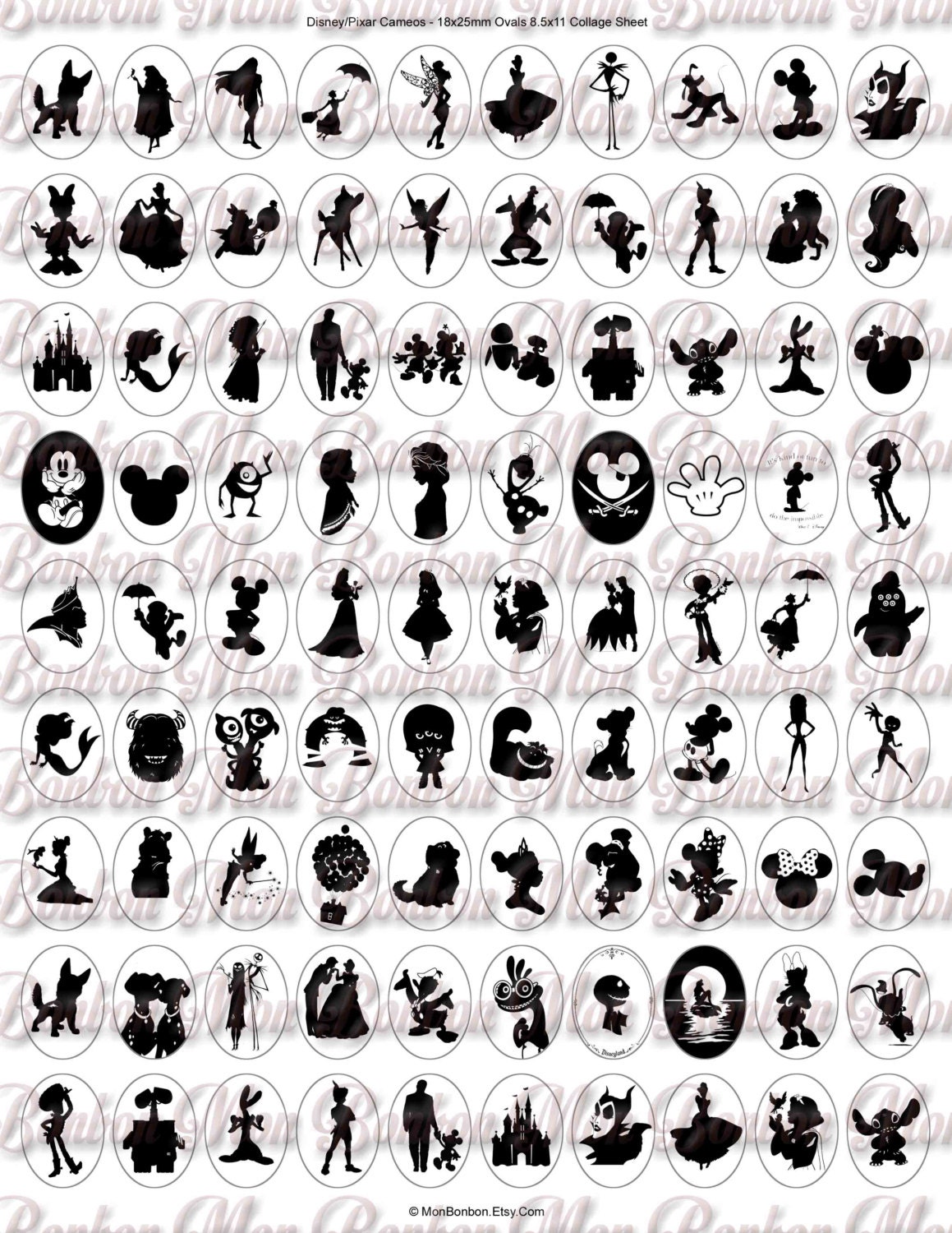 Cameos and Silhouettes Jewelry Supply -18x25mm Ovals- DIY