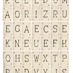 Tarjetas de juego francés Collage Digital hoja-bricolaje - descarga inmediata