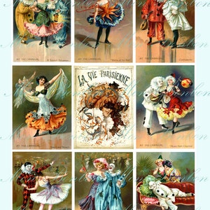 Digital Collage Sheet of Vintage Carnival Images - perfect for Pocket Letters too - INSTANT DOWNLOAD