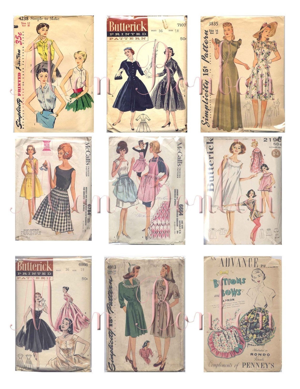 Vintage Retro Ladies Dress and Clothing Sewing Patterns Etsy
