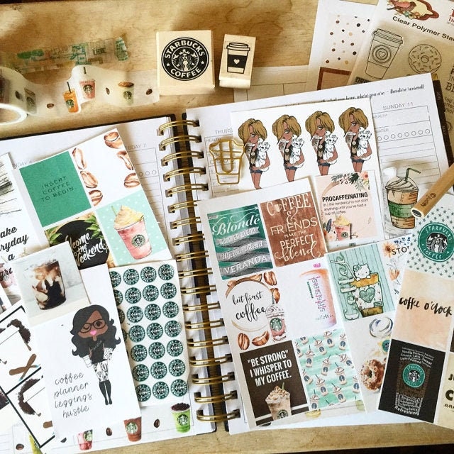 Starbucks Themed Planner Printables DIY Print at Home - Etsy