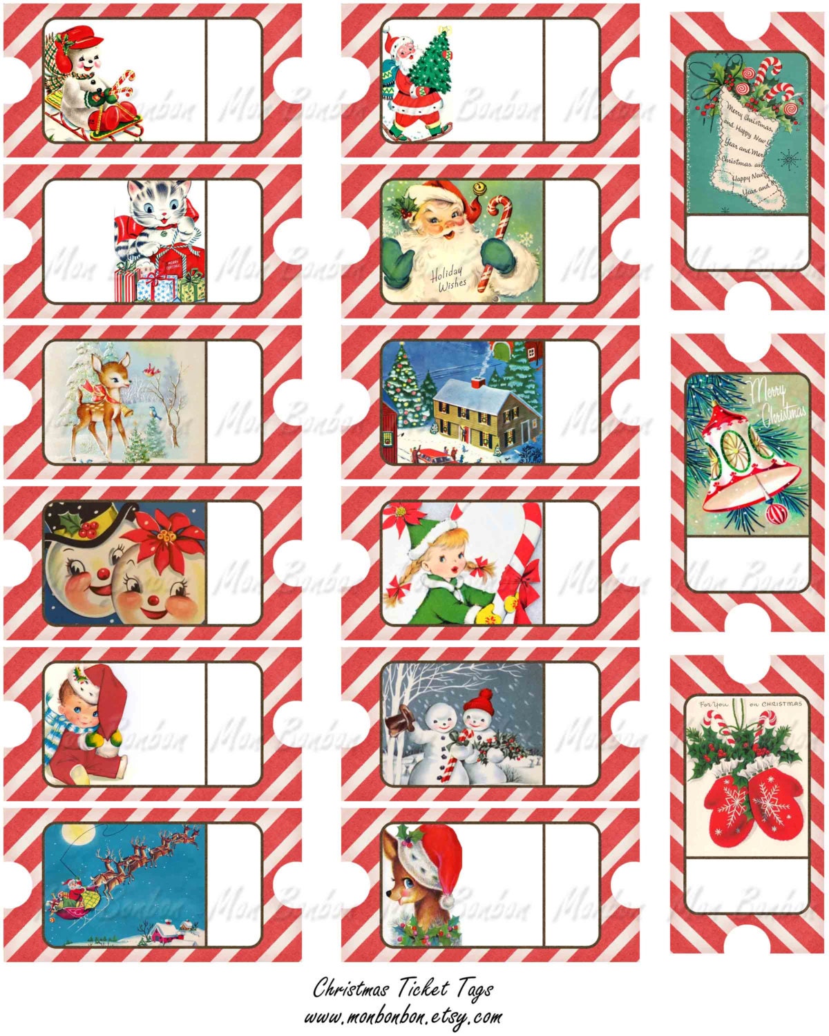 Biglietti Adesivi Natale 60 Biglietti Adesivi Di Buon Natale - Etichette Natalizie Per Regali, Chiudipacco Festivi Biglietti Chiudipacco