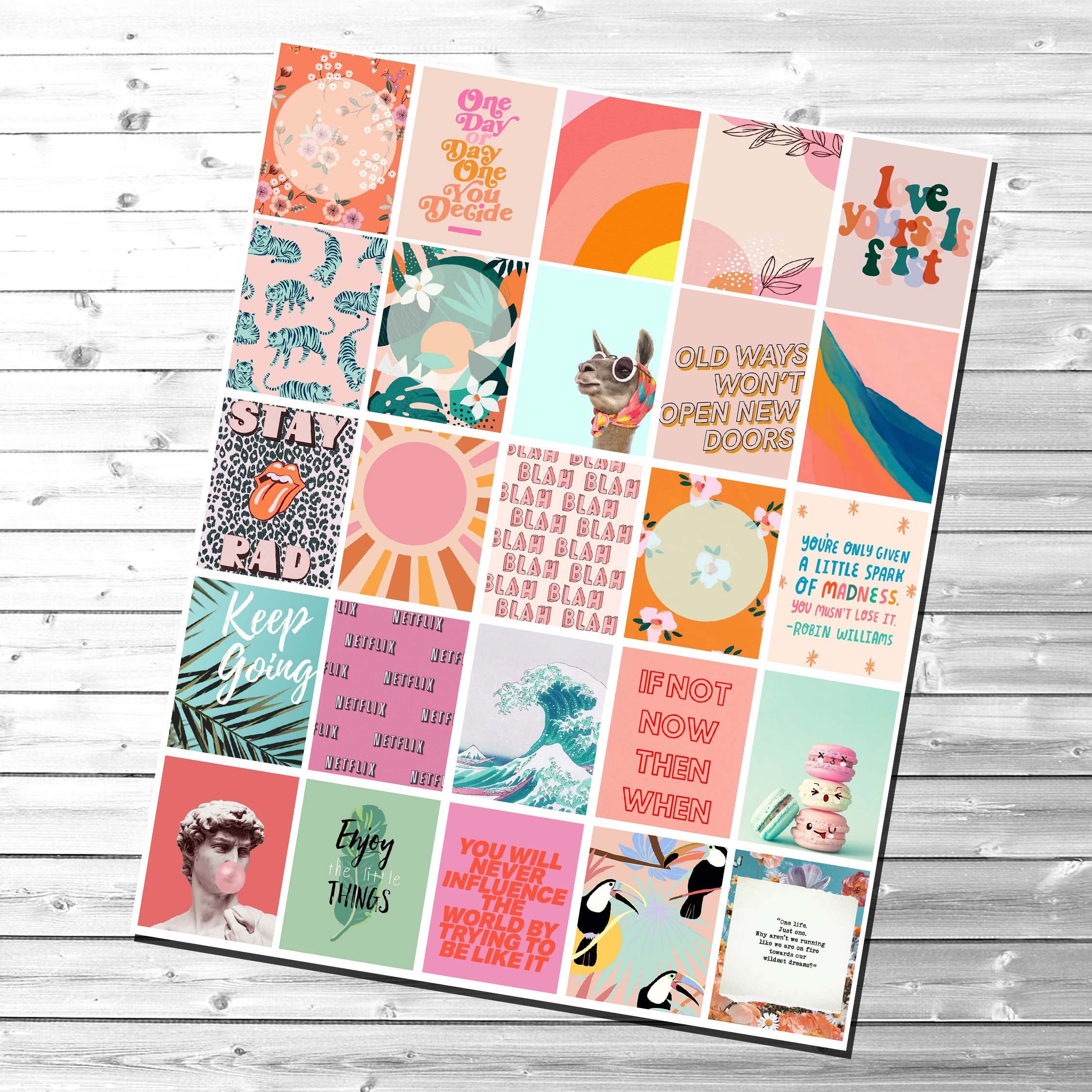 Bright Fun Planner Sticker Sheet Self Care Motivational - Etsy