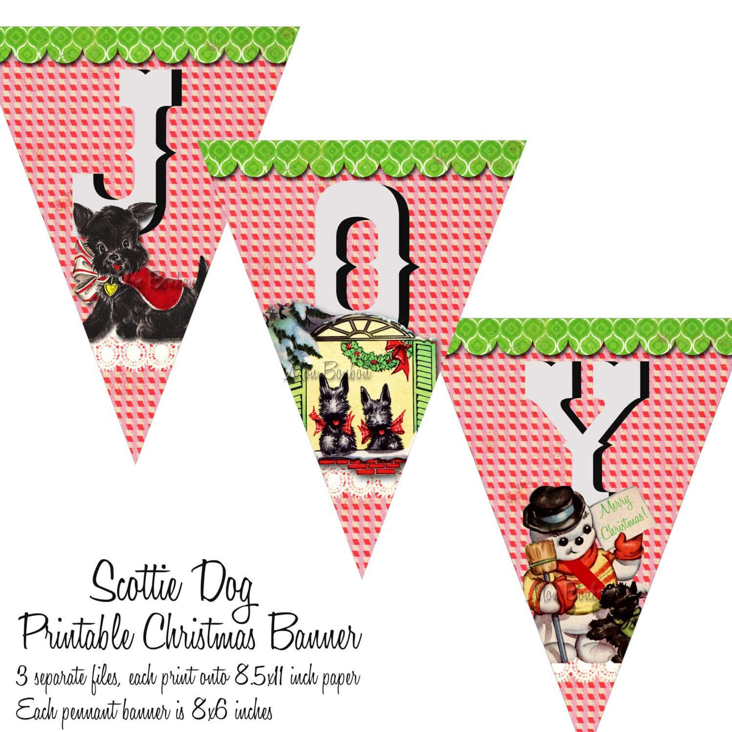scottie dog christmas banner diy printable banner print etsy merry christmas banner print