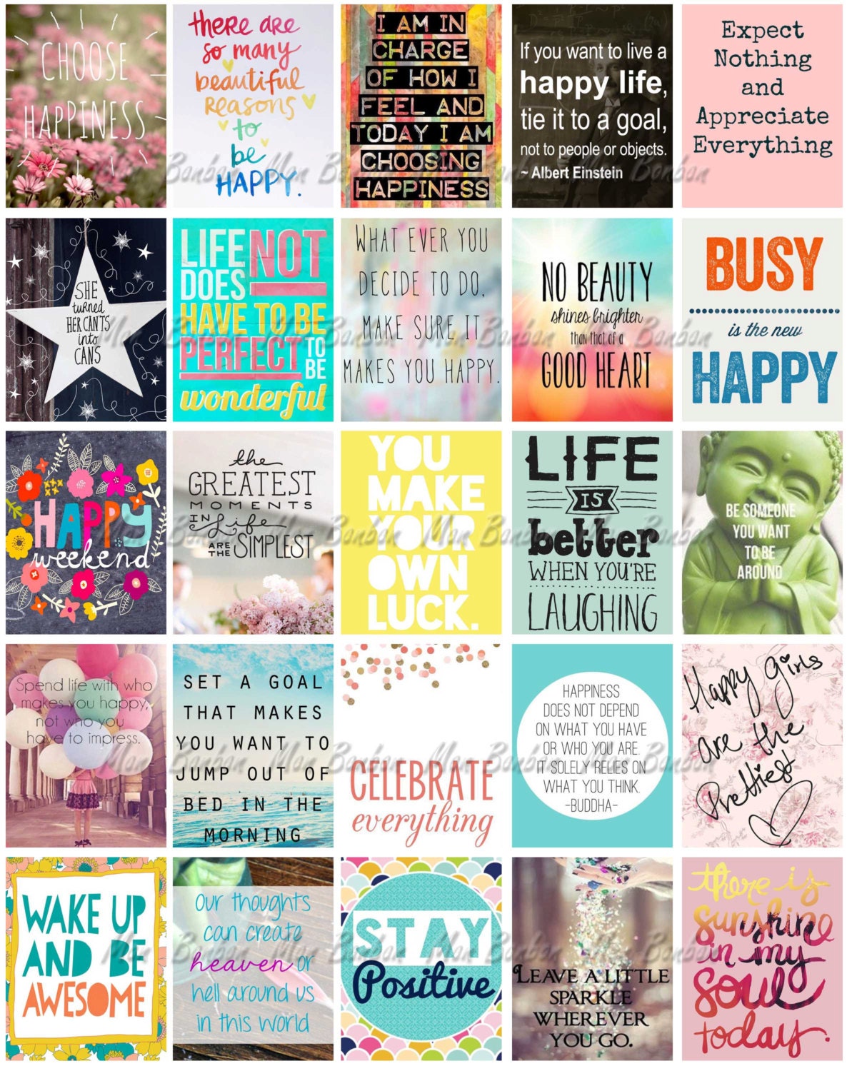 happy inspirational and motivational printable sticker