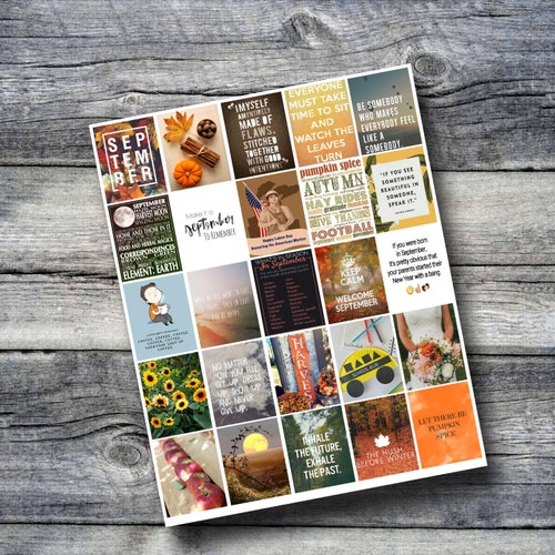 September Planner Printable Sticker Sheet Print at Home - Etsy
