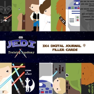 Star Wars Jedi Academy Digital Journal Cards - Filler Cards - for Project Life and Pocket Page Inserts - DIY Printable - INSTANT DOWNLOAD