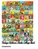 Digital Download 63 Vintage Children's Books Collage Sheet  1x1 inch  Digital Printables Jewelry Supply - INSTANT DOWNLOAD 