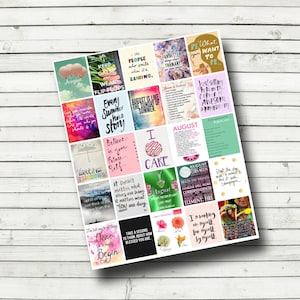 August Planner Printable - Print Your Own Planner Stickers, Monthly Printable Quotes, Planner Quotes, Fits Erin COndren Life Planner 1.5x1.9