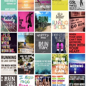Running Quotes for Life Planners - Print at Home - Life Planner Printable Running Quotes - fits Erin Condren Life Planners - Sticker Sheet