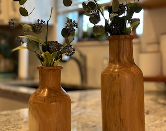 Handmade Wood Vase Set