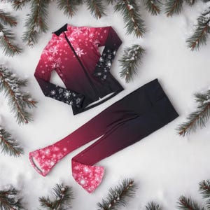 Figure Skating Outfit Two Pieces Set - PINK TORELLA - Jacket & Pants