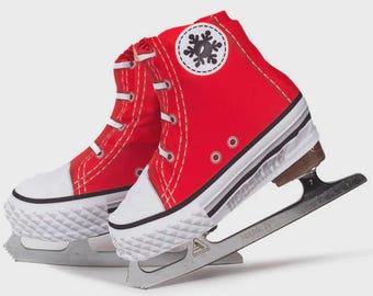 Fundas para botas de patines de hielo/patines sobre ruedas (rojas)