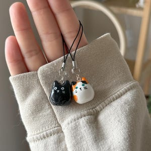 cute cat charm | phone charm | keychain | cute keychain | y2k charm